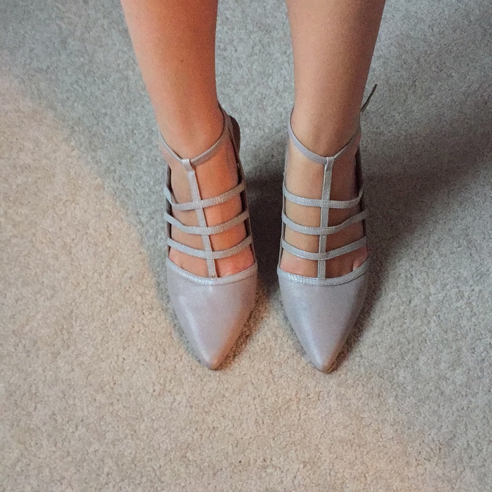Strappy Gray Heels